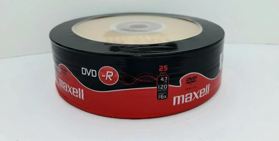 Maxell DVD-R Recordable Blank DVD-R Discs Pack 25 Shrink-Wrap 4.7GB 120mins 16x - Image 3 of 4