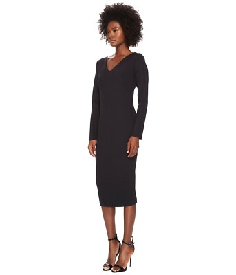 slim fit dress shirts uk Black Ribbed Fitted Mock Neck Long Sleeve Dress – PinkBlush main image 1