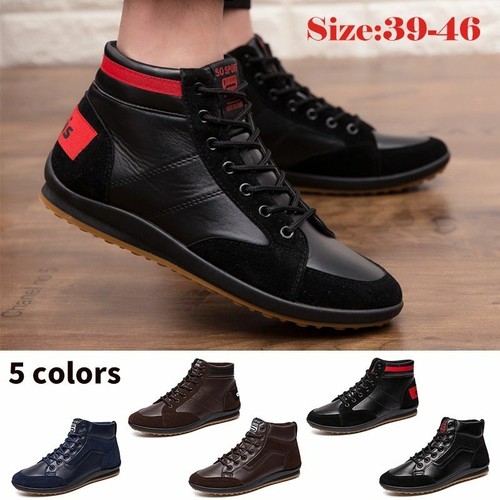 Zapatos Informales Hombre Mocasines Impermeables Botas Altas Látex PU  Trabajo | eBay