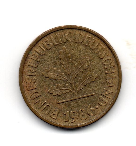 Germany 1986, Bundesrepublik Deutschland, 5 pfennig F