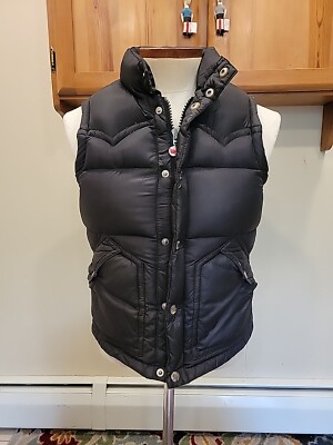 True Religion ダウンベスト True Religion World Tour Puffer Vest Womens Large Black Goose Down