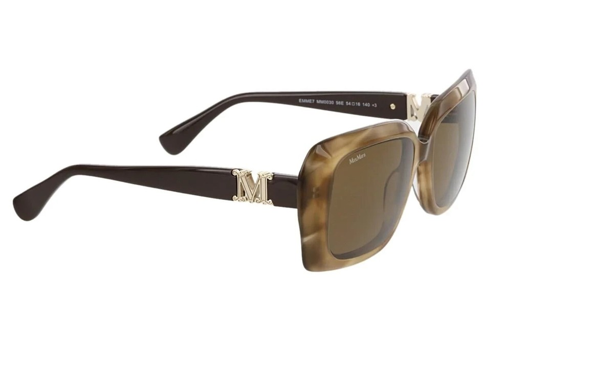 MAX MARA MM0030-44E-54 Sunglasses Size 54mm 140mm 16 orange SUNGLASSES NEW MAX MARA Emme7 MM0030 56E LightBrown Tortoise Plastic  main image 3