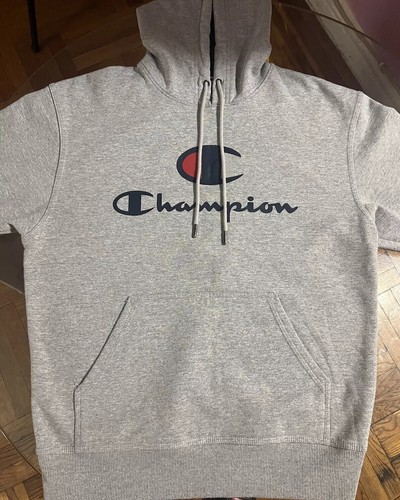 Champion Herren Powerblend Big C & Script Logo Fleece Hoodie Sweatshirts