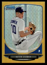 2013 Bowman Chrome Draft Picks Gold Refractor #BDPP29 Kevin Ziomek RC (ref 3420)
