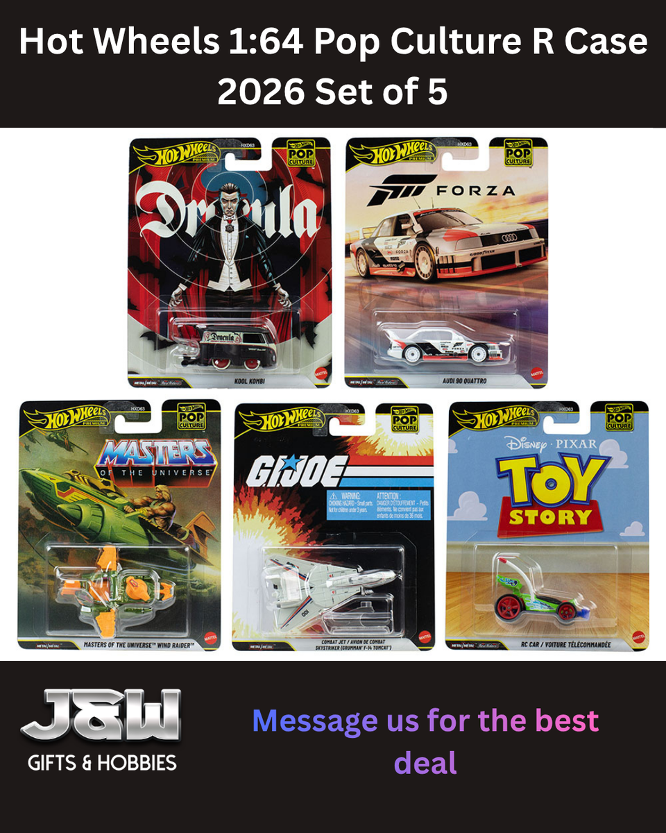 Hot Wheels Pop Culture R Case 2026 Set of 5 HXD63-956R 1/64 | eBay