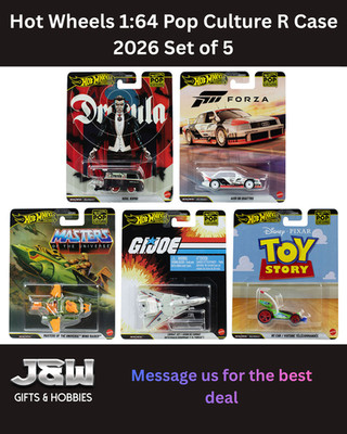 Hot Wheels Pop Culture R Case 2026 Set of 5 HXD63-956R 1/64