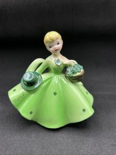 Vintage Lefton March Birthday Girl Figurine S...