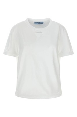 Prada Wire White Cotton T-shirt New And Authentic