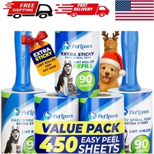 Ultimate 450-Sheet Lint Roller Set - 5 Pack for Effortless Grooming  Cleaning