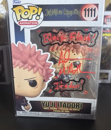 Funko Pop! Jujutsu Kaisen Figure Yuji Itadori #1111, Signed by Adam McArthur