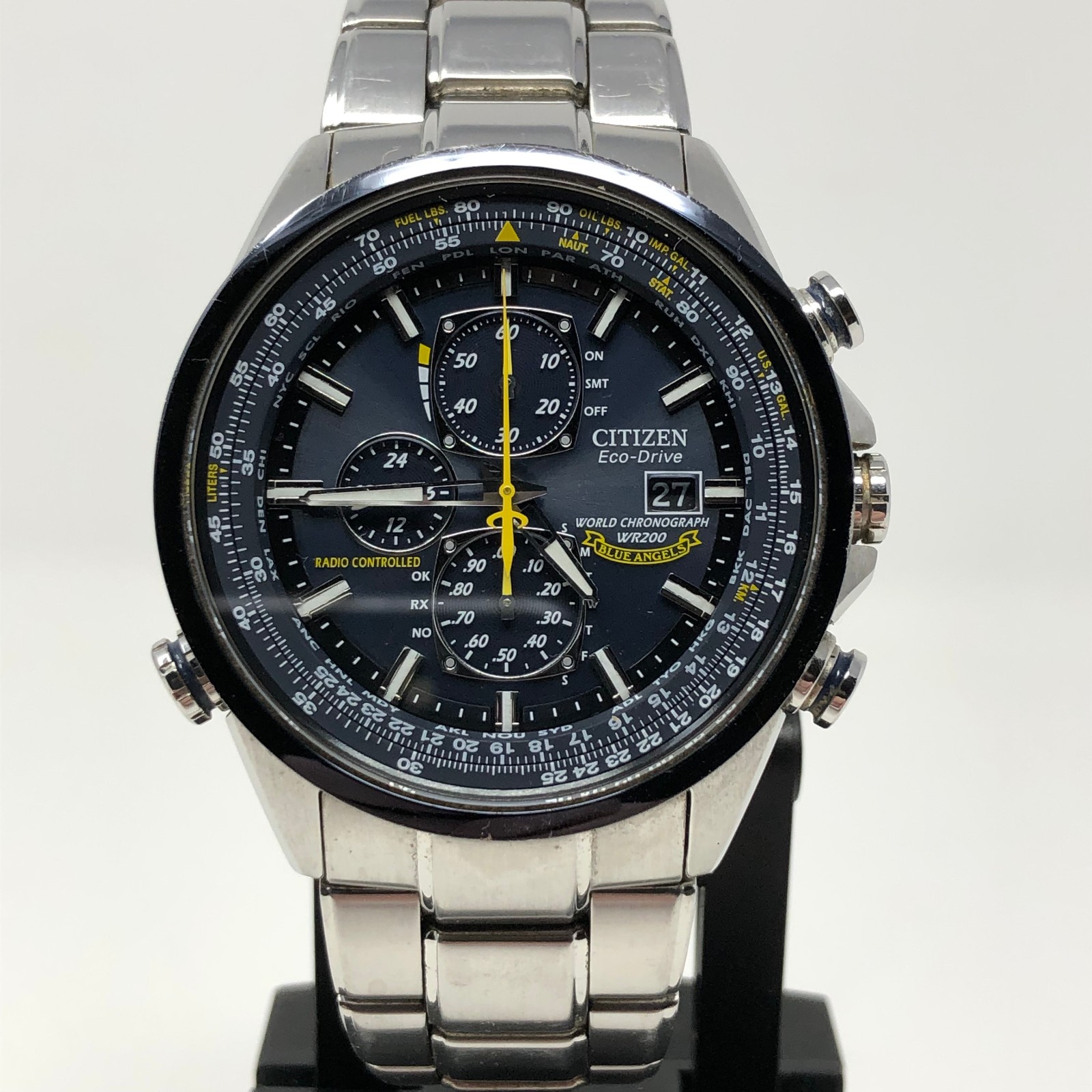 Citizen Eco Drive Blue Angels H800-S081157 Radio Controlled Men's Watch RUNS