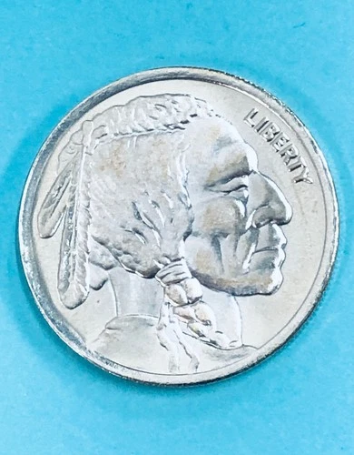 1 oz Silver Buffalo Nickel Design Round~ .999 One Troy Ounce Fine Silver