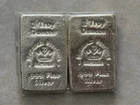 MPM Crown Monarch Precious Metals 3 Troy oz .999 Fine Silver Ingot Bar  Lot Of 2