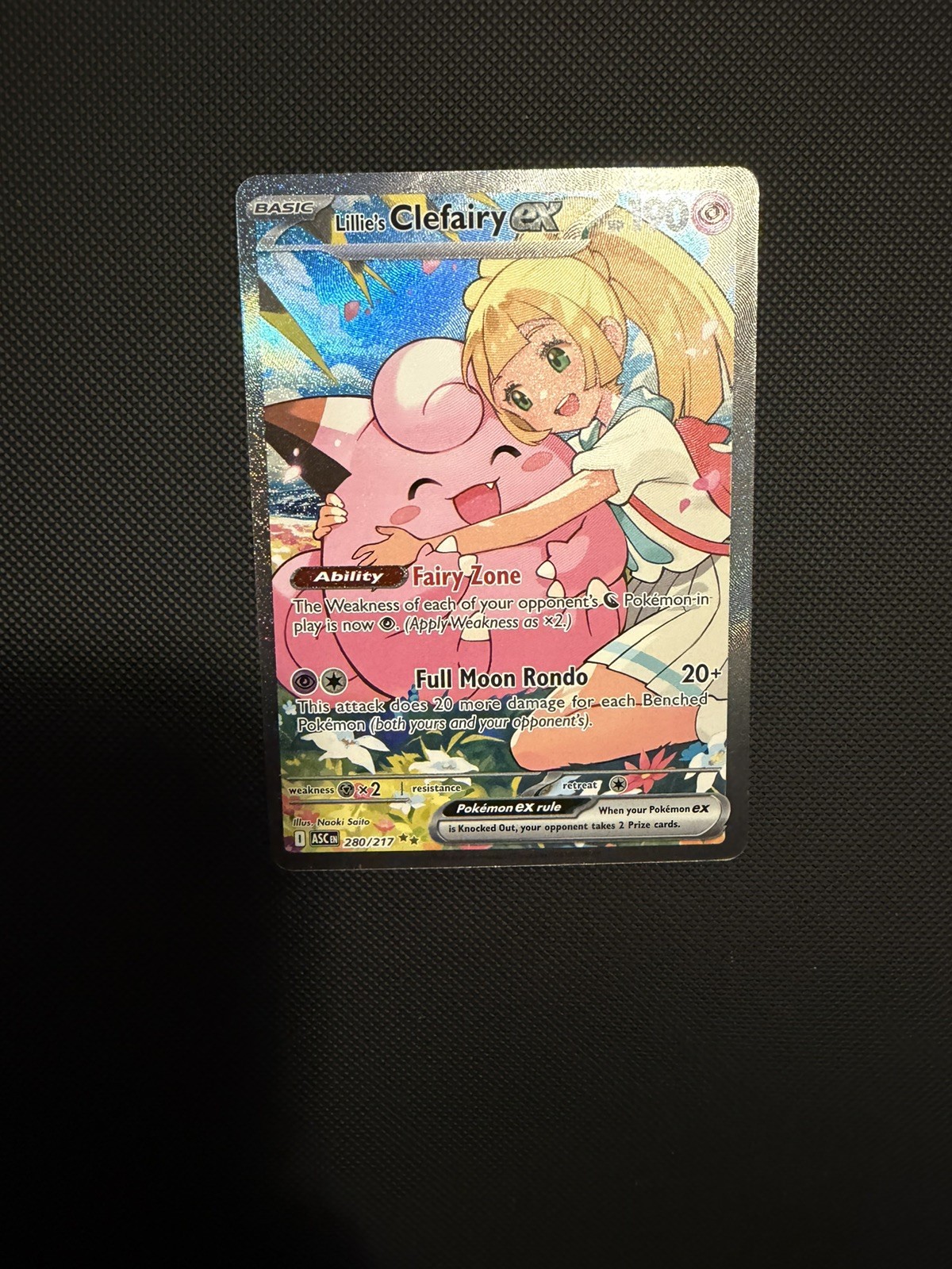 Lillie's Clefairy ex 280/217 Special Illustration Rare Ascended Heroes NM