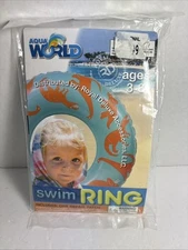 Aqua World Tire Tube Kids Ages 3-6 Swim Ring Inflatable Summer Outdoor Pool /New