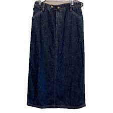 Eddie Bauer Women s Sz 6 Tall Western Maxi Denim Skirt Medium Wash