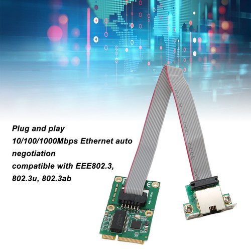 Mini PCIe Network Controller Card 10 100 1000Mbps Self Adaption Stable RJ45 L FY