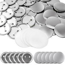200 Sets 1" 25mm Blank Button Making Supplies Pin Badge Parts Kit DIY Crafts