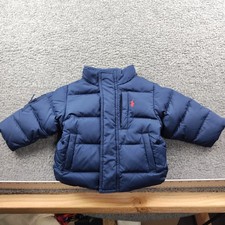 Polo Ralph Lauren Puffer Jacket Blue Down Filled Size 9m Toddler Baby