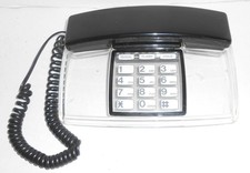 Columbia AD-33 Clear Transparent Desk Telephone Phone vintage HAC see thru S16