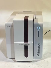 Evolis Primacy ID Card Printer PM1W0000RS with 2 HighTrust YMCKO Color Ribbons