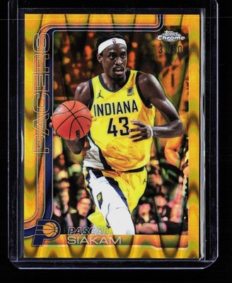 2025-26 Topps Chrome #1 Pascal Siakam Gold RayWave Refractor #/50