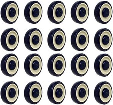 20Pcs 5" Wheels for Cart 5/16" Bore Shopping Cart Replacement Wheel Polyurethane