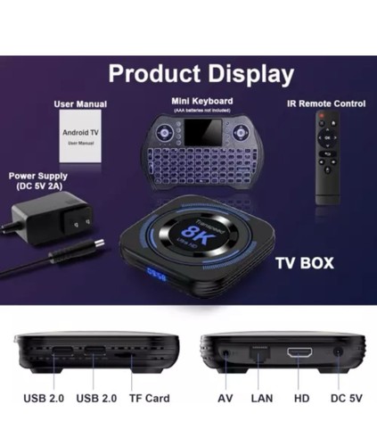 Android TV Box 12.0 4GB RAM 32GB ROM Support 8K 6K Dual-WiFi 2.4G 5.8G - Picture 2 of 10
