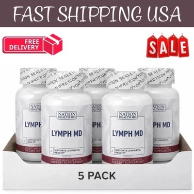 5x Nation Health Lymph MD Lymphatic Drainage Supplement Lymph System Health-