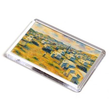 FRIDGE MAGNET - The Caravan Site, Trecco Bay, Porthcawl (b) - Vintage Art Style