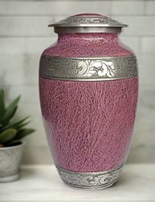 Pink Cremation Urn for Human Ashes - Adult Memorial Funeral Urn