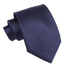 Men's Necktie - Twill Fabric Tie for Business Wedding, Versatile Dress Tie Navy