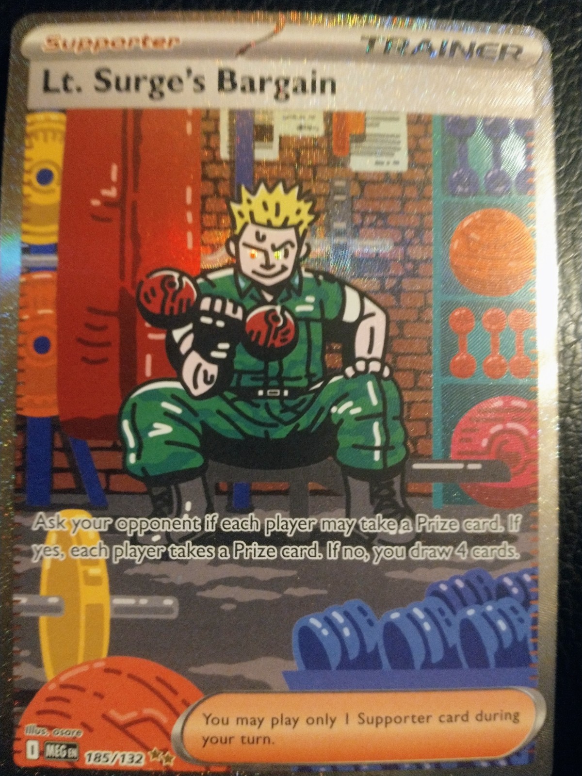 Pokémon TCG Lt. Surges Bargain SIR Trainer 185/132 Mega Evolutions Near Mint