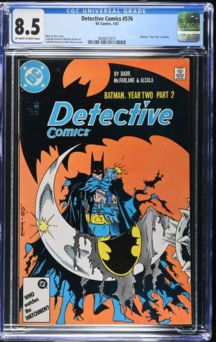 1987 Detective Comics Batman #576 CGC Todd Mcfarlane DC 1st Print 8.5 Graded