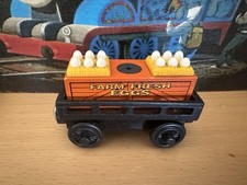 Thomas Train Wooden Black Cargo Car  Magnetic Farm Eggs Cargo 