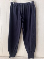 Polo Ralph Lauren 100 Cotton Pants Pajama Base Layer Drawstring Button Fly Blue
