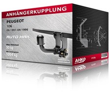 Anhängerkupplung für Peugeot 106, Bj. 09/1991-04/1996 (F17A)