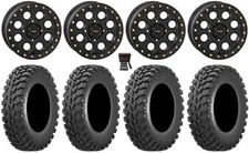 System 3 SB-7 15" Wheels Bk (5+2) 32" Cross Trail Tires Textron Wildcat XX