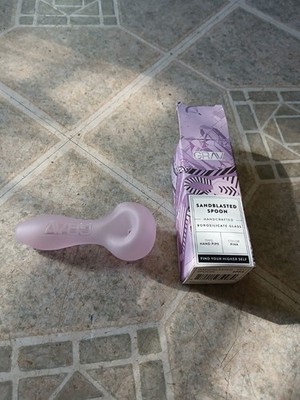 GRAV 4'' Sandblasted Matte Classic Spoon, QUALITY Glass, AUTHORIZED DEALER, Pink