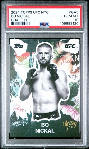 Rare Bo Nickal Graffiti Case Hit PSA 10 GEM MINT 2024 Topps UFC NYC POP 1
