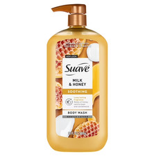 Suave Essentials Gentle Body Wash, Milk & Honey, 30 oz 0.31 per gallon