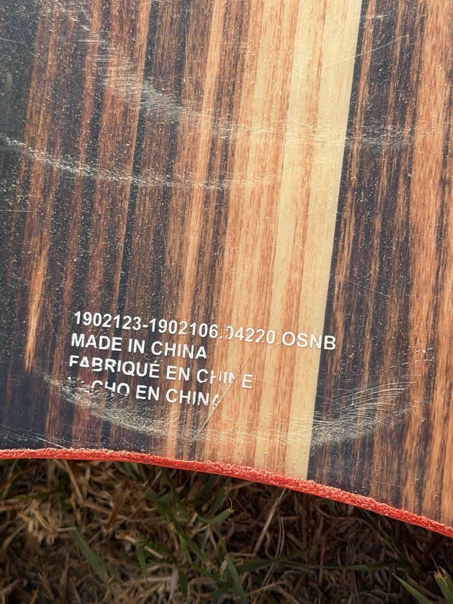 Morey Mach 11Tube Rail - Red and faux wood grain Body Boogie Board