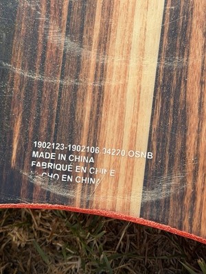 Morey Mach 11Tube Rail - Red and faux wood grain Body Boogie Board