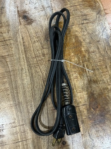 Vintage Appliance Power Supply Cord 2 Prong Black 5A 250V 10A 125V