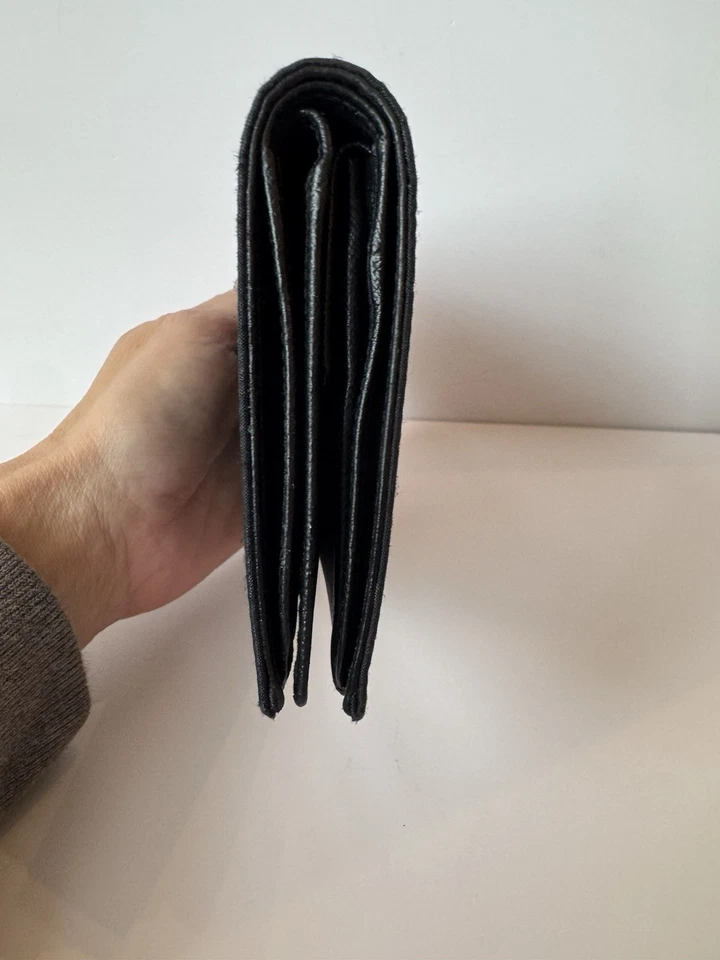 Cartera Prada Tessuto Nylon y Cuero Saffiano Doble Plegable Negra | Hecha en Italia Foto 4 de 4