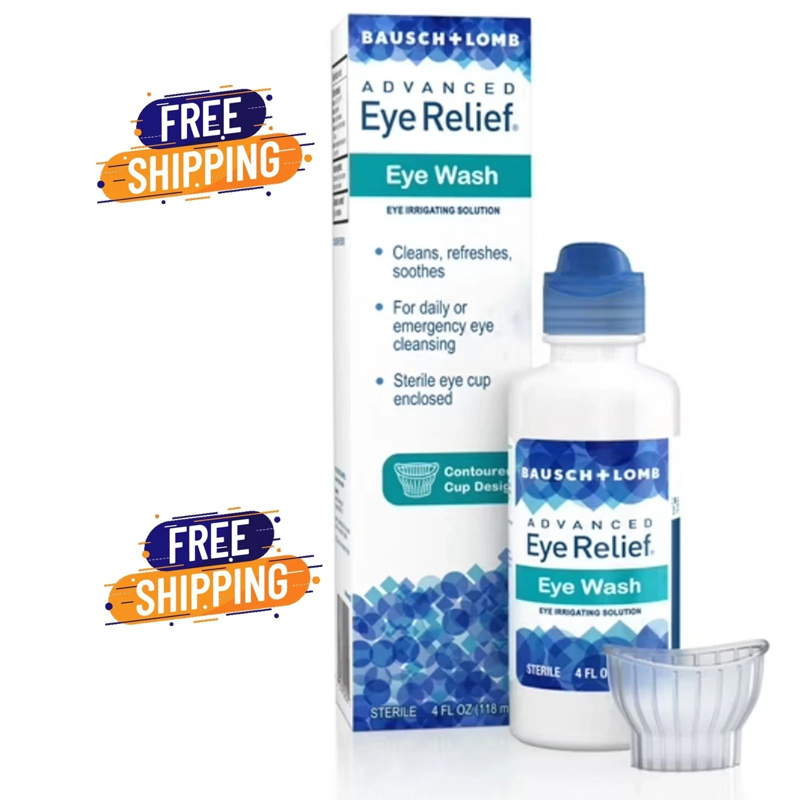 Bausch & Lomb Advanced Eye Relief Eye Wash, 4 fl oz Free Shi