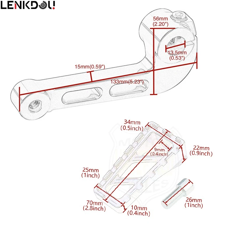 Palanca de cambios de control medio CNC para Harley Sportster XL 883 1200 04-22 negra Foto 2 de 4