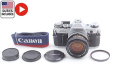 Near MINT Strap Canon AE-1 Silver Film Camera FD 50mm f1.4 Lens From JAPAN