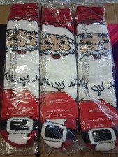 3 PAIR WONDERSHOP UNISEX COZY SUPER SOFT CREW SOCKS CHRISTMAS SANTA CLAUSE NEW