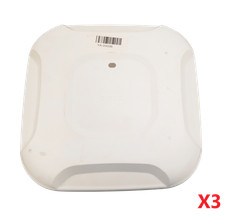 Lot of 3 Cisco AIR-CAP3702I-B-K9 Aironet 802.11ac Wireless APs w/ AIR-RM3000M
